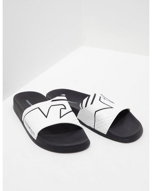 mens armani sliders