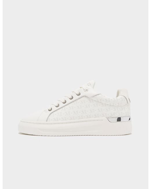 Mallet Leather Grftr Stitch Trainers in White | Lyst