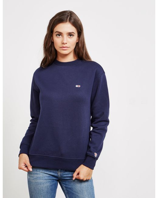Tommy Hilfiger Denim Womens Classic Sweatshirt - Online Exclusive Navy Blue  | Lyst