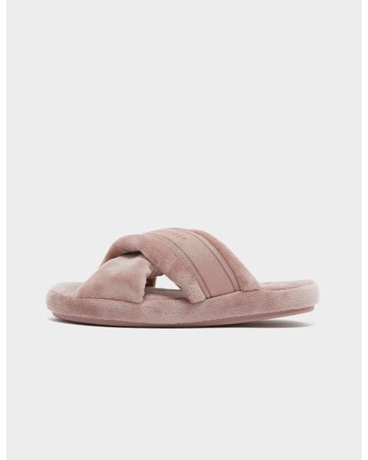 Tommy Hilfiger Logo Tape Slippers in Pink | Lyst