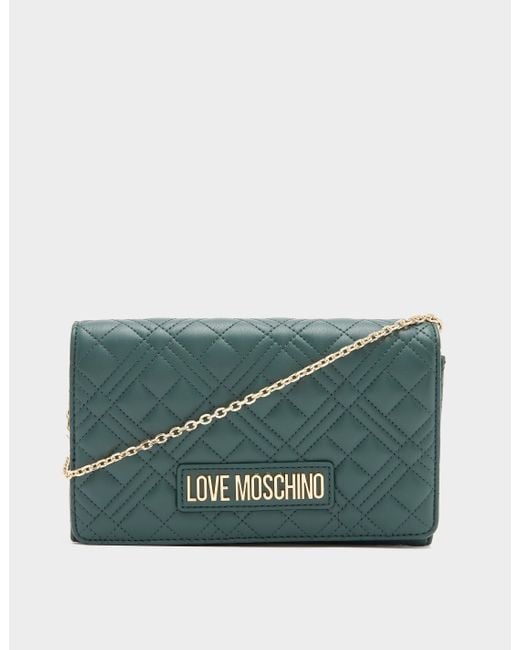 Love Moschino Quilted Box Shoulder Bag in Green Lyst Canada