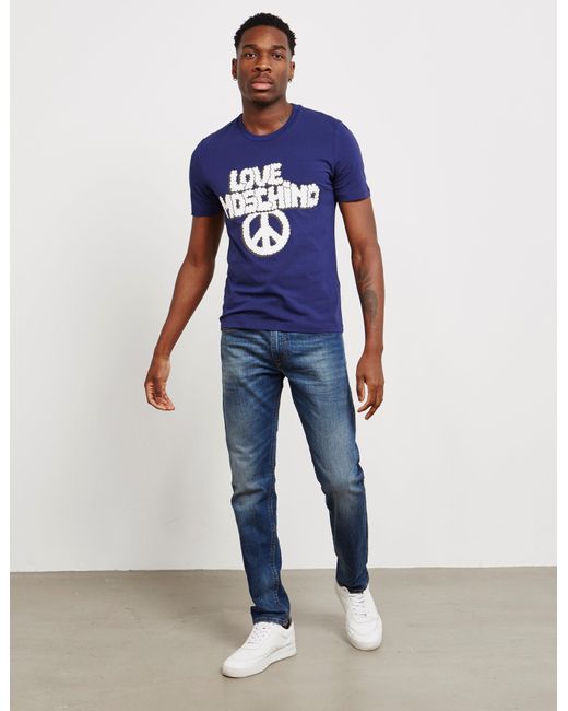 Cloud Logo Short Sleeve T-shirt Blue 