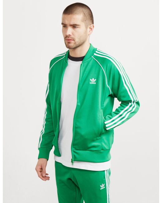 adidas Originals Synthetic Tracksuit Top in Green for Men | Lyst