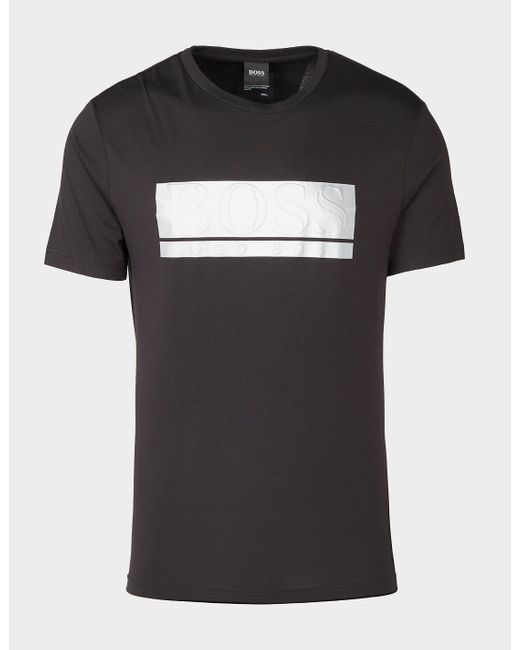BOSS by Hugo Boss Teonic Foil T-shirt in Black for Men - Lyst