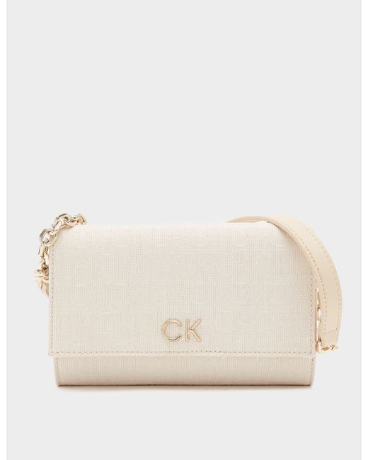 Calvin Klein Relock Mini Bag White in Cream (Natural) | Lyst UK
