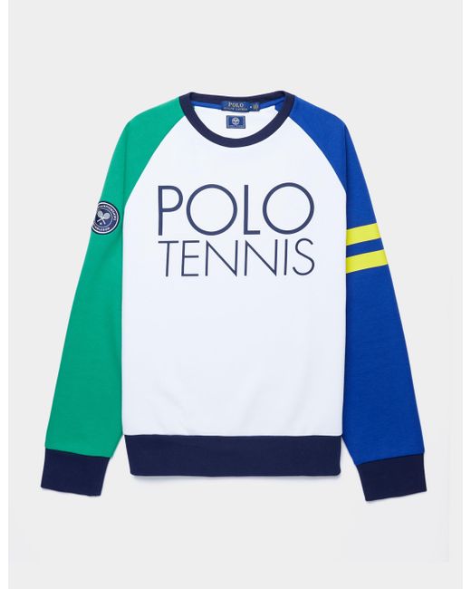 Polo Ralph Lauren Cotton Wimbledon Tennis Sweatshirt White for Men | Lyst