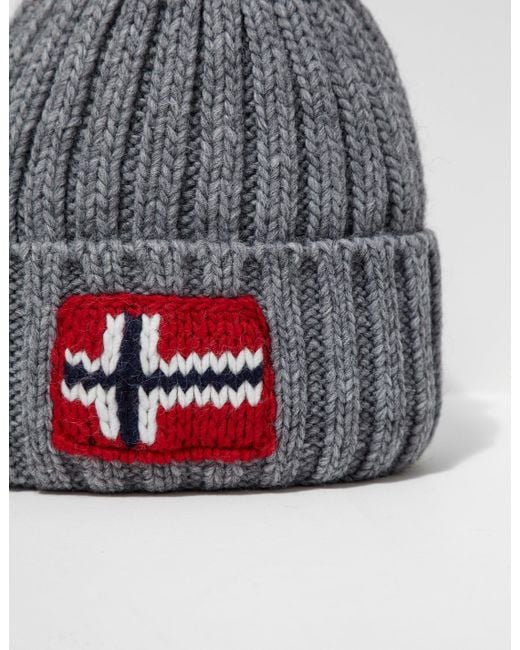 napapijri bobble hat grey