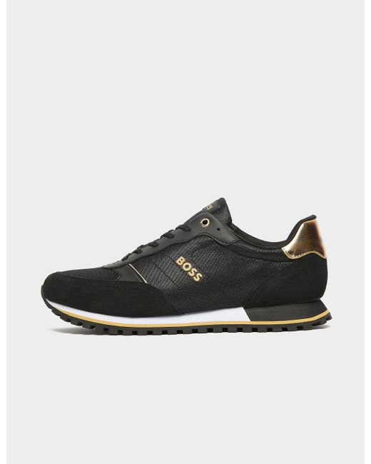 BOSS by HUGO BOSS Synthetic Parkour Run Trainers Multi in Black/Gold ...