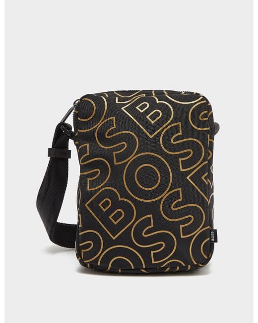 BOSS by HUGO BOSS Synthetic Catch Logo Crossbody Bag Multi in Black