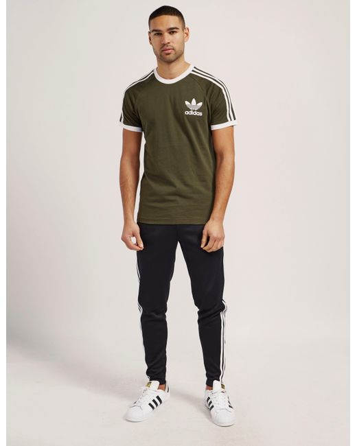 adidas Originals California Short Sleeve T-shirt in Green for Men | Lyst