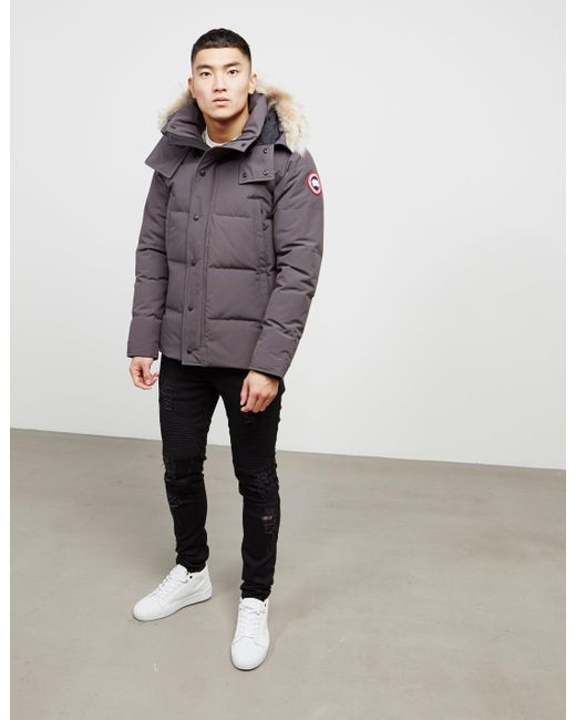 Canada Goose Goose Mens Wyndham Padded Parka Jacket Grey in Gray for Men |  Lyst