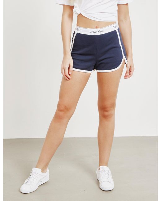 Calvin Klein Cotton Womens Sleep Shorts - Online Exclusive Navy Blue | Lyst  Australia