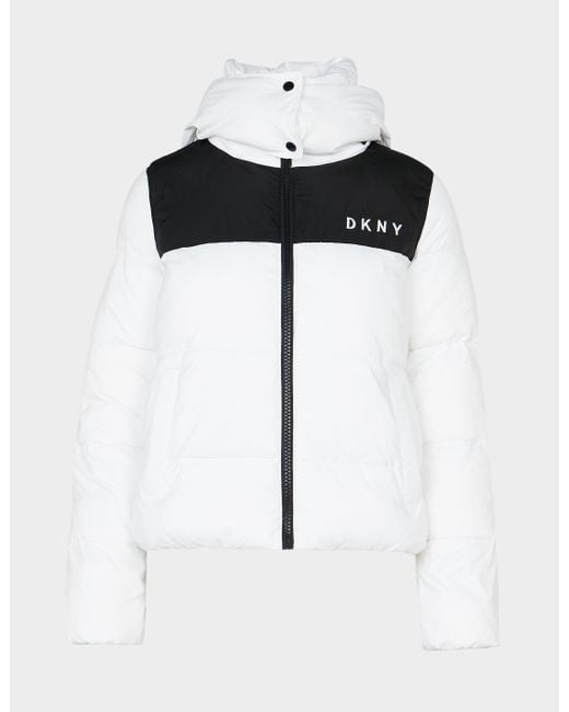 dkny white coat