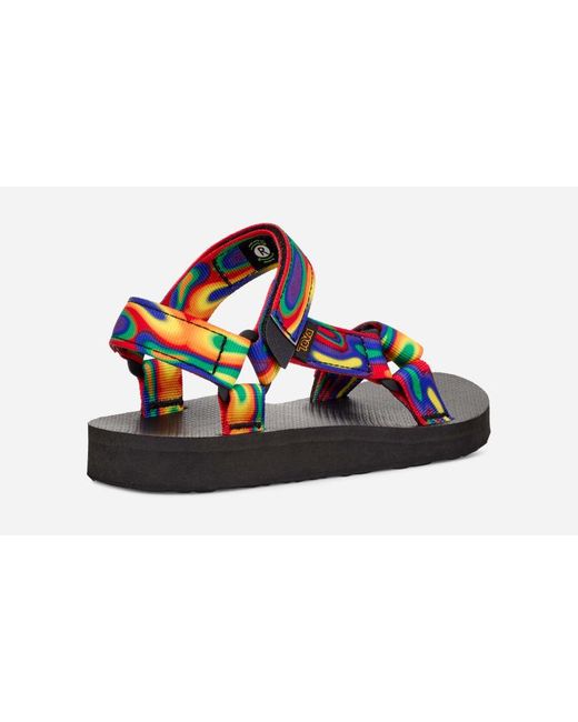 Teva Black Original Universal Rainbow Sandals