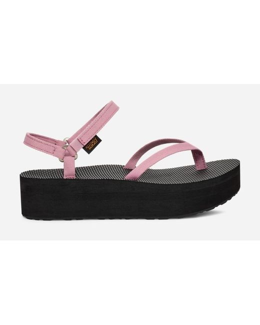 Teva Black Flatform Slim Sandals