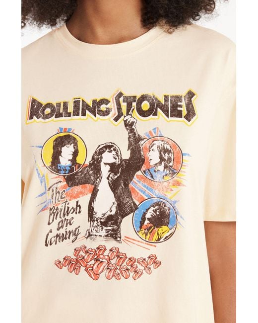 T-Shirt in Cotone con stampa Rolling Stones Unisex di Tezenis in Natural