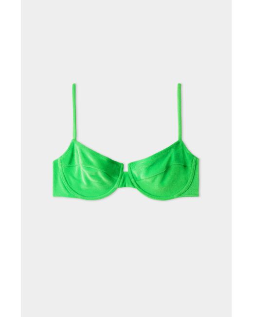 Sujetador de Bikini Balconette Soft Velvet de Tezenis de color Verde | Lyst