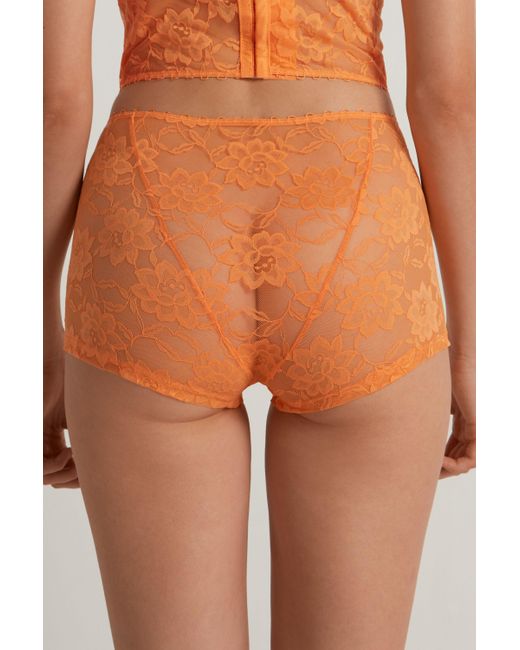 Culotte Tipo Pantalón Blooming Lace de Tezenis de color Naranja | Lyst