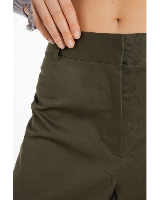 Pantaloni Lunghi Ampi in Tela di Cotone di Tezenis in Green