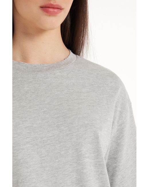 T-Shirt in Cotone a Girocollo di Tezenis in Gray