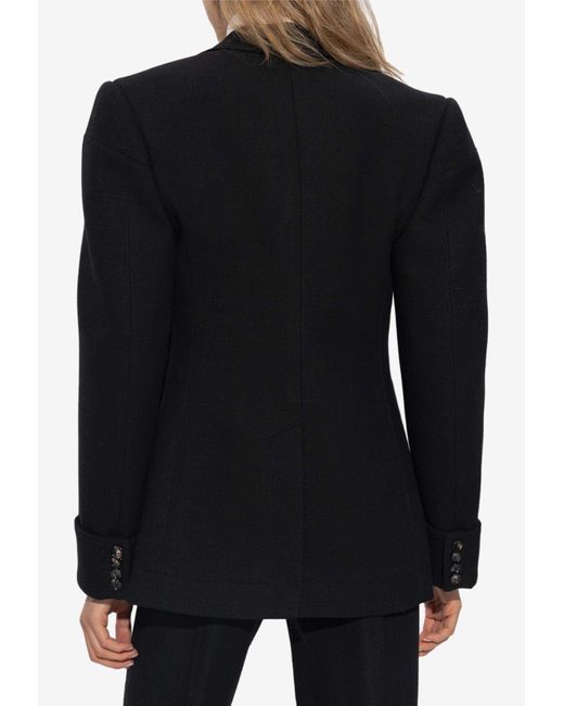 Bottega Veneta Black Single-Breasted Tailored Blazer