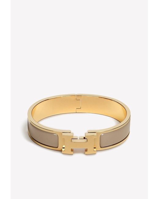 Hermès Natural Clic H Narrow Bracelet
