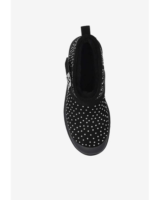 Tory Burch Black Mellow Studded Platform Ankle Boots