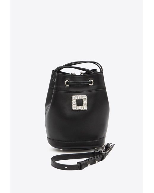 Roger Vivier Black Très Vivier Calf Leather Bucket Bag