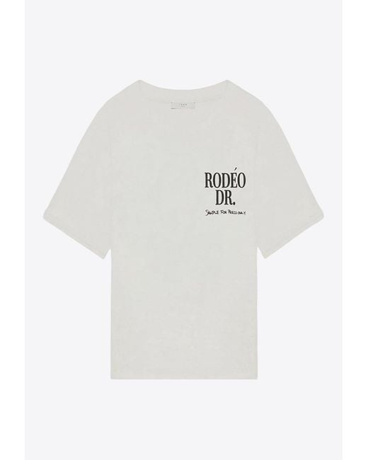1989 STUDIO White Rodeo Drive Print T-Shirt for men