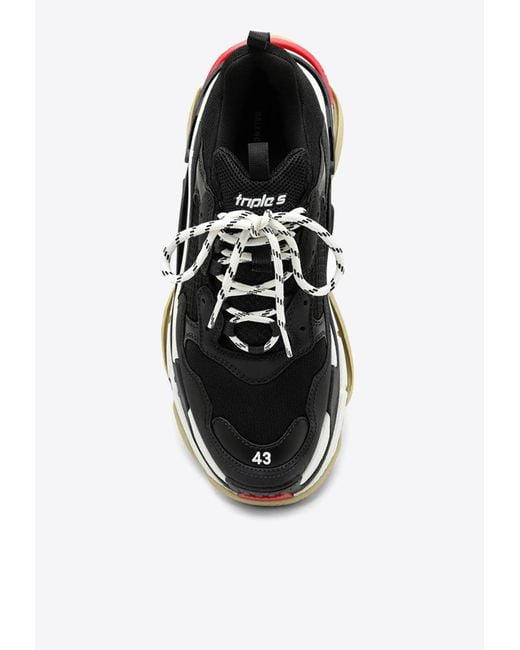 Balenciaga Black Triple S Low-Top Sneakers for men