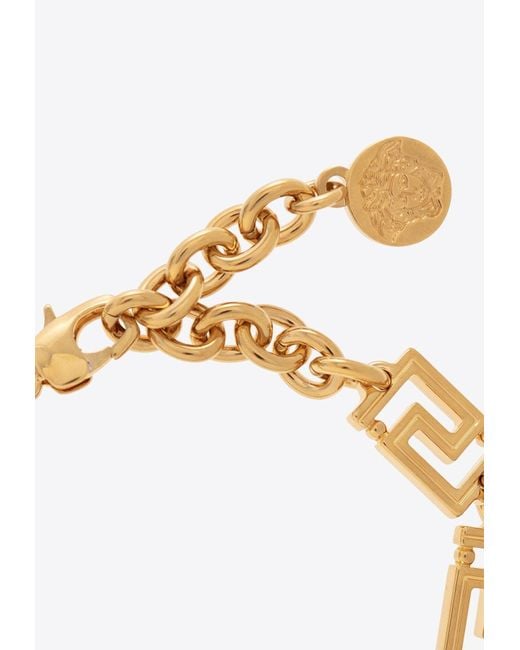 Versace Metallic Greca Chain-Link Bracelet