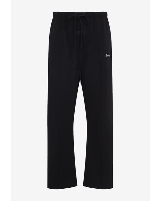 Fear Of God Black Logo Embroidered Track Pants for men