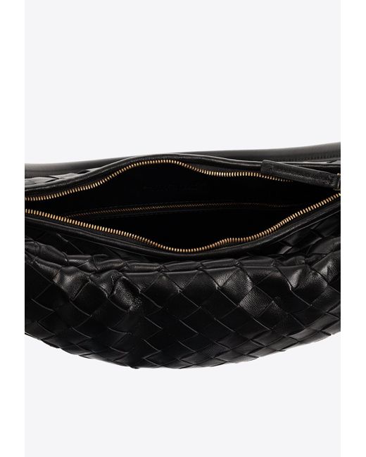 Bottega Veneta Black Medium Gemelli Intrecciato Leather Shoulder Bag