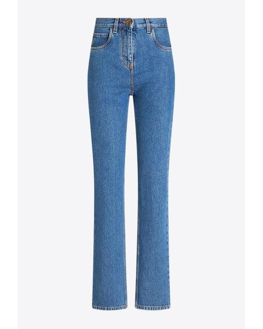 Etro Blue Basic Wide-Leg Jeans