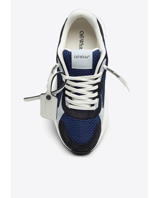 Off-White c/o Virgil Abloh Blue Low Kick Leather Sneakers for men