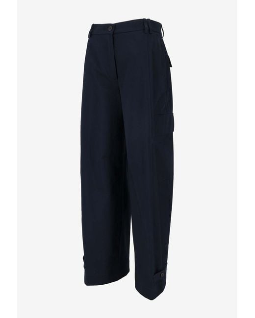 P.A.R.O.S.H. Blue Cedro Cargo Buttoned Pants