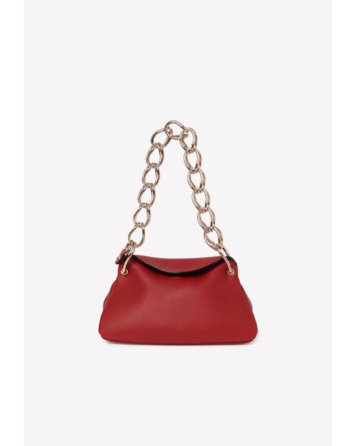 Chloé Red Mini Juana Chain Shoulder Bag