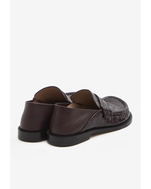 Loewe Brown Campo Leather Loafers