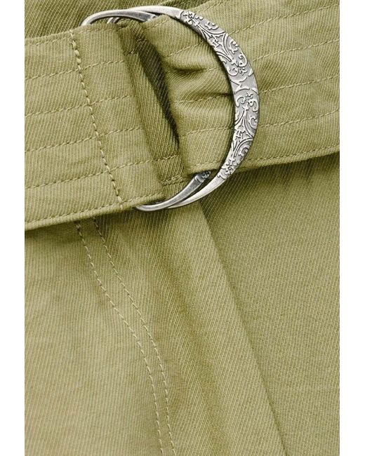 Ba&sh Green Dola Belted Flowy Pants
