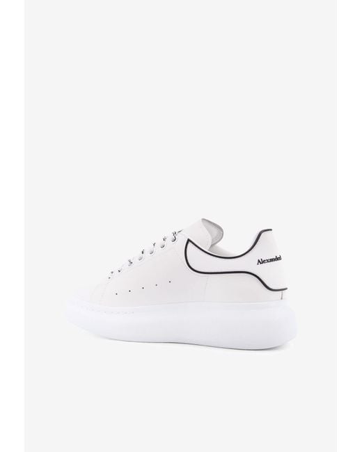 Alexander McQueen White Oversize Leather Sneakers for men