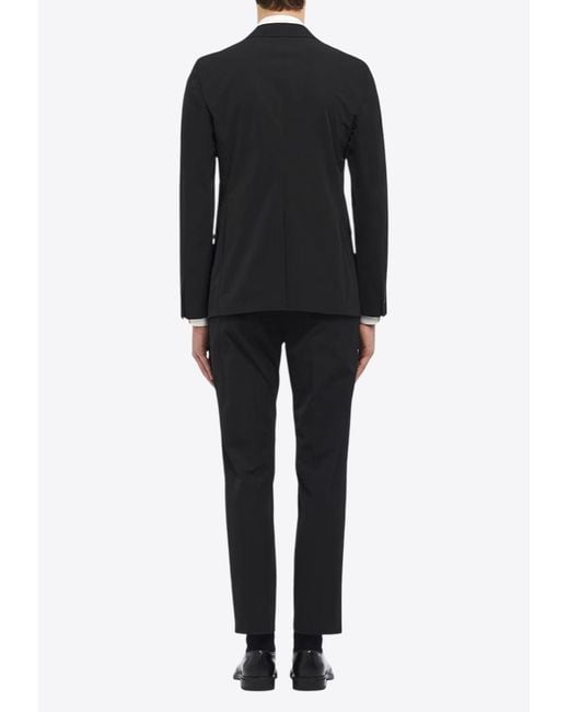 Prada Black Single-Breasted Wool-Blend Suit for men