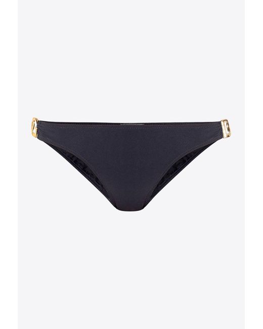 Dolce & Gabbana Black Dg Logo Bikini Bottom