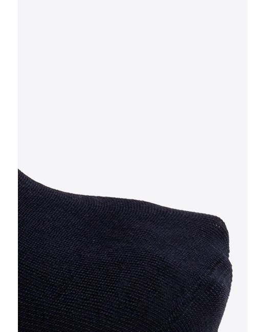 Emporio Armani Black Logo Embroidered Socks