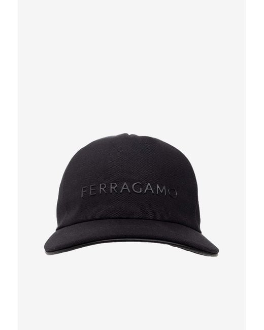 Ferragamo Blue Logo Baseball Cap for men