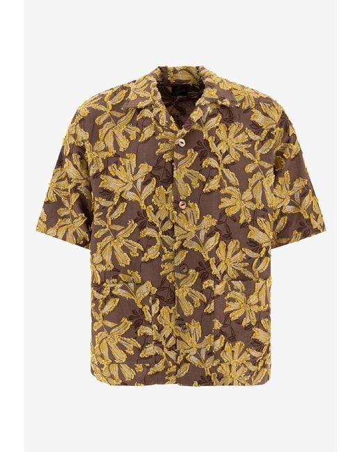 Needles Brown Cabana Floral Shirt for men