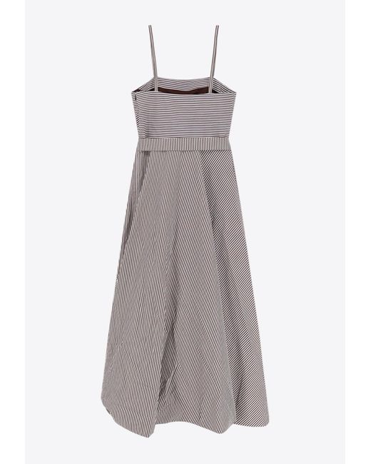ワンピース Brunello Cucinelli Striped Midi Dress uploading-1424393.jpg