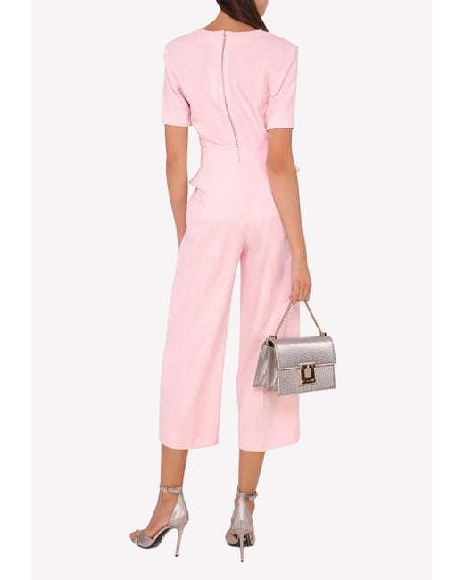 Mugler Pink V-Neck Blouse