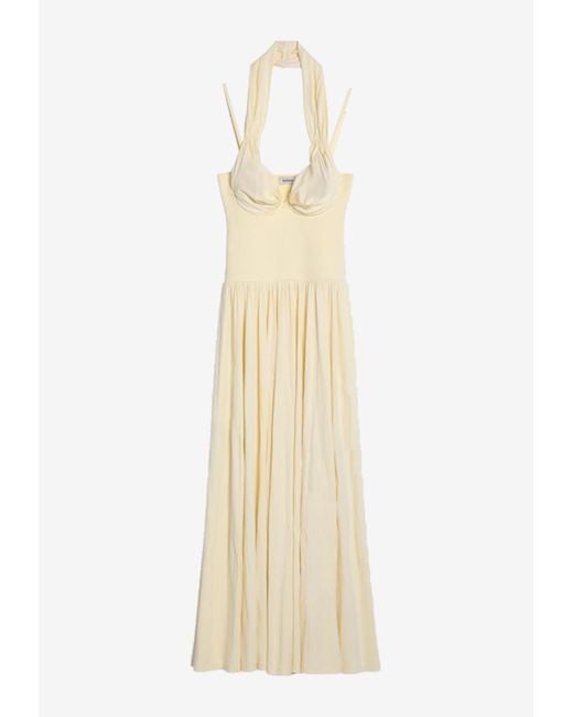 Jonathan Simkhai White Amarantha Off-Shoulder Maxi Dress