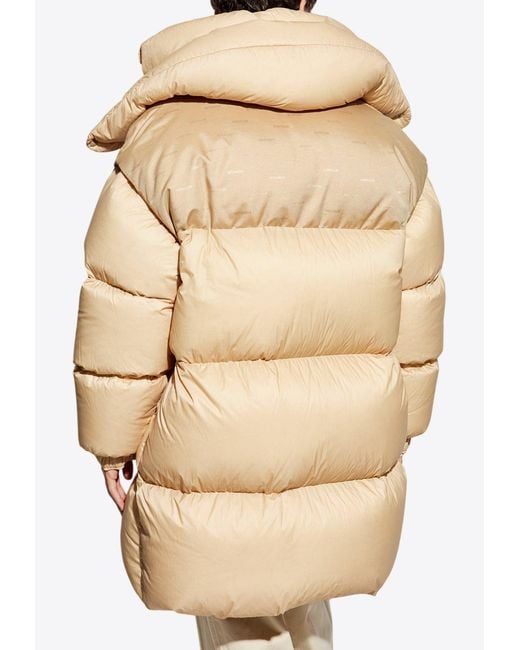 Moncler Natural Verone Zip-Up Long Down Jacket for men