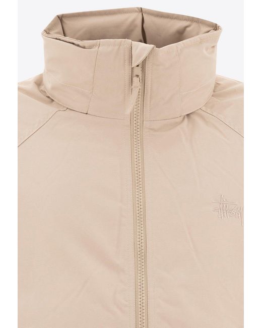 Stussy Natural Military-Style Zip-Up Jacket for men